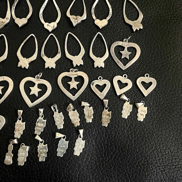 Lot of sterling silver Mexican turquoise pendants - Picture 11 of 11